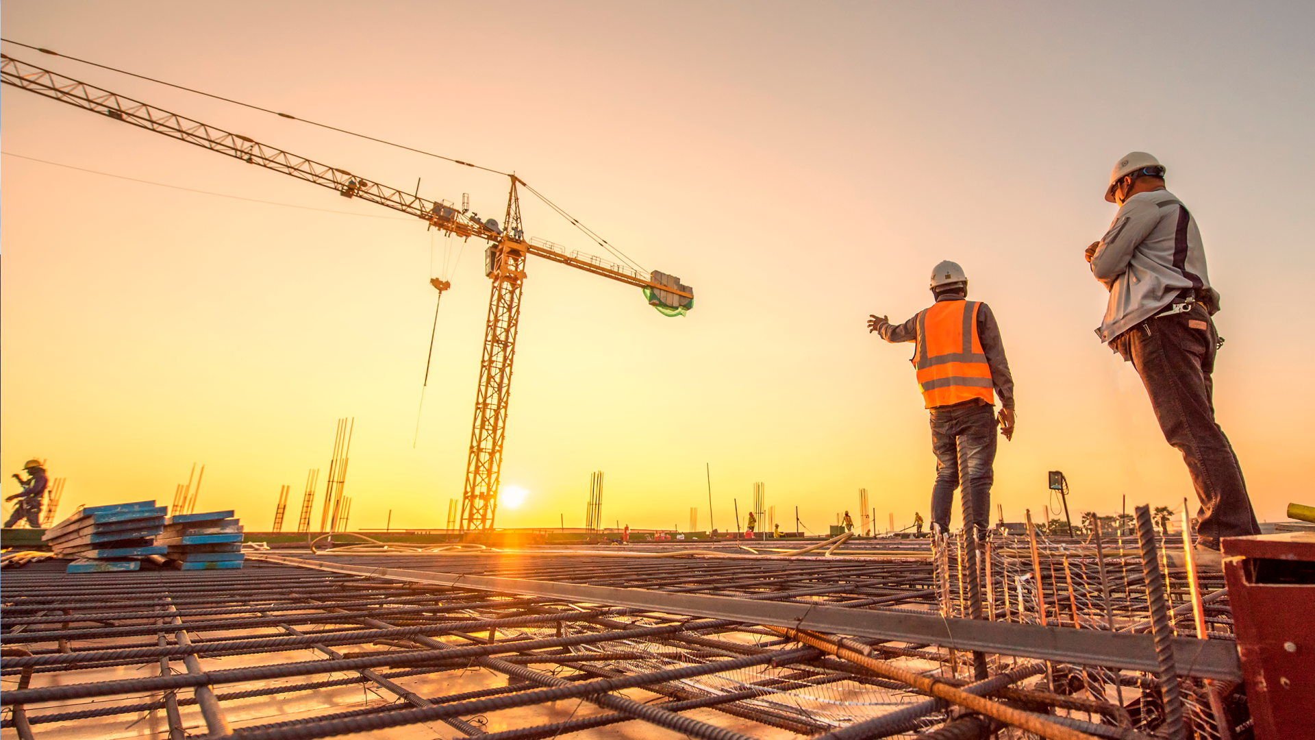 Engineers Working on a building site
